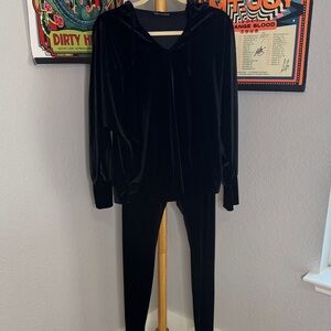 Signature Studio Black Velour Jumpsuit